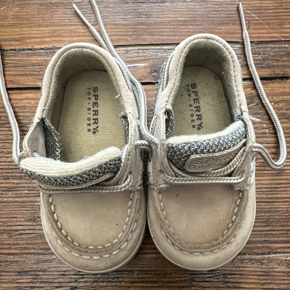 SPERRY - Bluefish Crib Boatshoes‎ - Toddler, Baby - Size 2M Moccasin